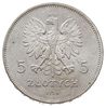 5 złotych 1928, Bruksela, Nike, Parchimowicz 114.b, bardzo ładne