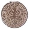 1 grosz 1933, Warszawa, Parchimowicz 101.h, moneta w pudełku PCGS z certyfikatem MS64RB, piękny, d..