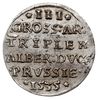 trojak 1535, Królewiec, odmiana napisu PRVSS, Iger Pr.35.1.b, Bahrf. 1150, lekko ugięty, ale ładni..