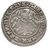 grosz 1529, Królewiec, Bahrf. 1114, pęknięty krążek, rzadki rocznik