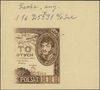 próba kolorystyczna strony głównej banknotu 100 złotych 9.11.1934, druk w kolorze brązowym, bez po..