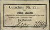 1 i 2 marki 1.09.1914, numeracje 423 i 54, podpisy Pieper / Klotz, z pieczęciami Der Magistrat der..