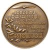 Jerzy Bajan, medal autorstwa Rudolfa Mękickiego, 1934 r., Aw: Śmigło, poniżej napis JERZEMU / BAJA..