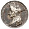 Fryderyk II, medal pośmiertny z 1786 r. sygnowany I G H (Jan Jerzy Holtzhey), Aw: Popiersie Fryder..