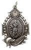 Związek Floriański, srebrna odznaka Za Gorliwość, biały metal srebrzony 43 x 28.5 mm
