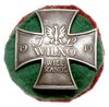 odznaka pamiątkowa Wilno 1919 WIELKANOC, wariant o mniejszych wymiarach, Stela 14.1.11, blacha sre..