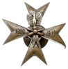 odznaka pamiątkowa Dywizjonów Artylerii Konnej, tombak 43 x 43 mm, Sawicki/Wielechowski ss 291-294