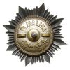 żołnierska odznaka pamiątkowa 5 Batalionu Pancernego w Krakowie, tombak srebrzony 39 mm, nakrętka ..