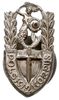 odznaka pamiątkowa 2 Batalionu Grenadierów 1 Brygady Strzelców, biały metal oksydowany 38.5 x 25.5..