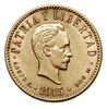 4 peso 1915, złoto 6.69 g, nakład 6.300 sztuk, Fr. 4, bardzo rzadka moneta