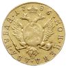 2 ruble 1785 СПБ, Petersburg, złoto 2.50 g, Bitkin 114 (R), Diakov 503 (R1), rzadkie