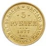 5 rubli 1877 СПБ НI, Petersburg, złoto 6.55 g, B