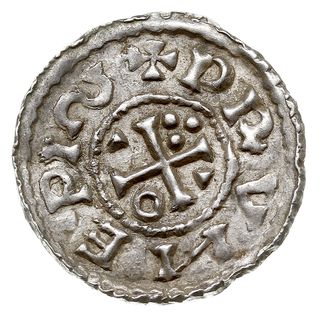 denar 1006-1009, Aw: Krzyż z kulkami w polach, P