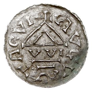 denar 1006-1009, Aw: Krzyż z kulkami w polach, PRVN EPIS, Rw: Świątynia, w niej VVI, AVGVSTA CVI, srebro 0.99 g, Hahn 142a2