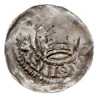 denar, Aw: Korona, HENRICVS REX, Rw: Napis w formie krzyża ARGEN / TI / NA, w polach perełkowe łuki z gwiazdkami, srebro 0.98 g, Dbg 915, Kluge 80