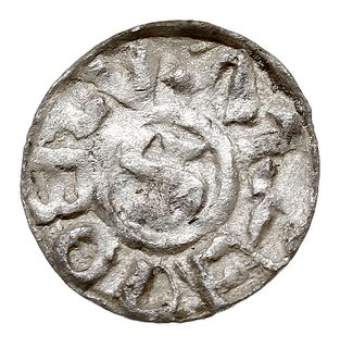 Denar po 1097, mennica Wrocław, Aw: Krzyż w form