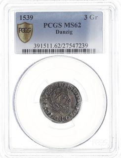 trojak 1539, Gdańsk, Iger G.39.1.m (R1), moneta 
