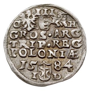 trojak 1584, Olkusz, litery G - H obok Orła i Pogoni, Iger O.84.2.a (R2), patyna