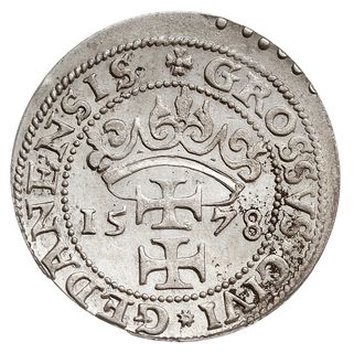 grosz 1578, Gdańsk, na awersie kropka na końcu n
