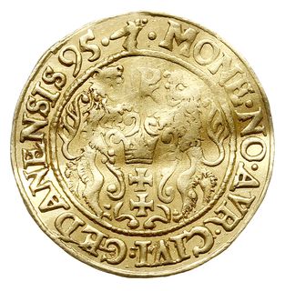 dukat 1595, Gdańsk, Aw: Popiersie króla w prawo 