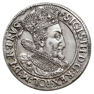 ort 1616, Gdańsk, mała głowa króla z kryzą, Shatalin G.16-2 (R), na awersie drobna wada blachy, ładny