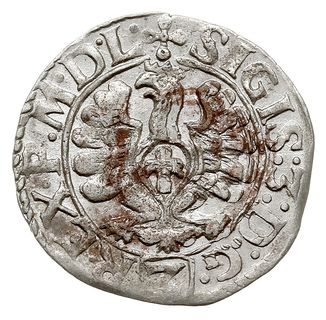 półtorak 1614, Kraków, na awersie Orzeł, poniżej cyfta 3, powyżej krzyżyk, H-Cz. 6720 (R4) -podobny, T. 10?, rzadki