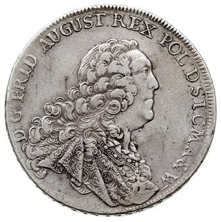 talar 1763, Drezno, Aw: Popiersie i napis wokoło, Rw: Tarcza herbowa i napis wokoło, srebro 27.91 g, Kahnt 541 b, Schnee 1047, Dav. 2676