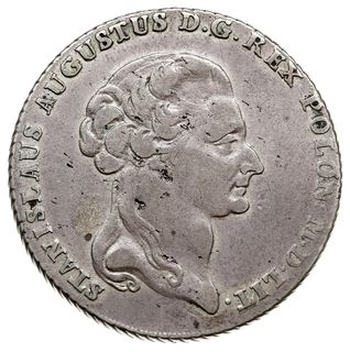talar 6 złotowy 1795, Warszawa, srebro 23.81 g, Plage 374, Dav. 1623, wady mennicze blachy