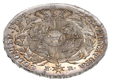 półtalar 1782, Warszawa, srebro 14.01 g, Plage 368, H-Cz. 3250 (R4), bardzo rzadki rocznik, moneta z dużym blaskiem menniczym w wyśmienitym stanie zachowania