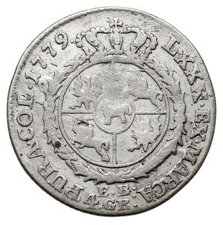 złotówka 1779, Warszawa, Plage 287, Berezowski 5 złotych, bardzo rzadka