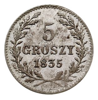 5 groszy 1835, Wiedeń, Plage 296, bardzo ładne