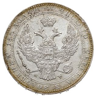 3/4 rubla = 5 złotych 1838, Warszawa, Plage 361, Bitkin 1144, ładnie zachowane