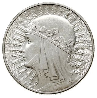 10 złotych 1933, Warszawa, Głowa Kobiety, Parchimowicz 120 c, piękne