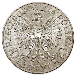 10 złotych 1933, Warszawa, Romuald Traugutt, Parchimowicz 122, wyśmienicie zachowane