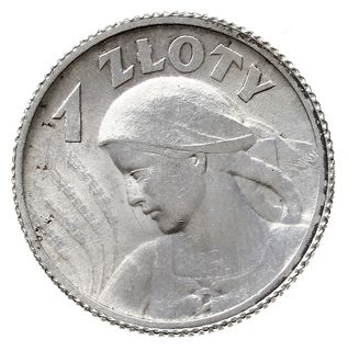 1 złoty 1924, Paryż, Parchimowicz 107 a, pięknie zachowany egzemplarz