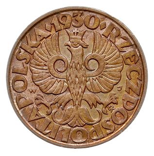 5 groszy 1930, Warszawa, Parchimowicz 103 d, ładne, patyna