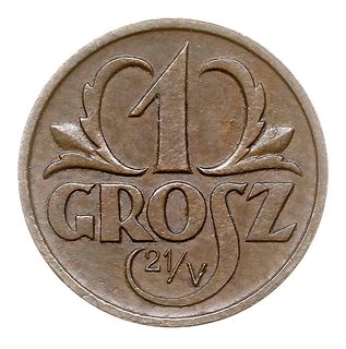1 grosz 1925, Warszawa, pod napisem GROSZ data 2