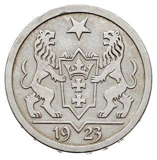 2 guldeny 1923, Utrecht, Koga, wybite stemplem lustrzanym, Parchimowicz 63 b, rzadkie