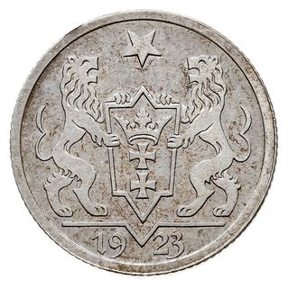 1 gulden 1923, Utrecht, Koga, wybite stemplem lustrzanym, Parchimowicz 61 c, rzadkie