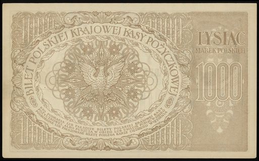 1.000 marek polskich 17.05.1919, seria ZI, numer