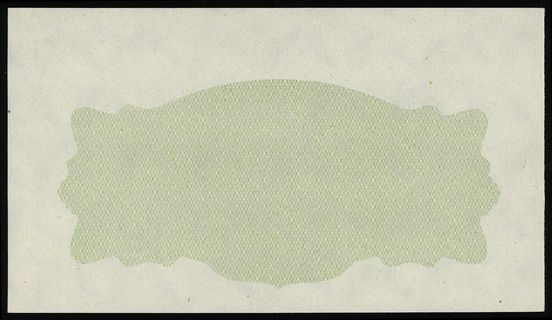 niedokończony druk 10 złotych 1944, bez oznaczenia serii i numeracji, po obu stronach tylko zielony poddruk giloszowy, papier ze znakiem wodnym, Lucow 1114 (R7), Miłczak - patrz 115, zagniecenia, bardzo rzadki