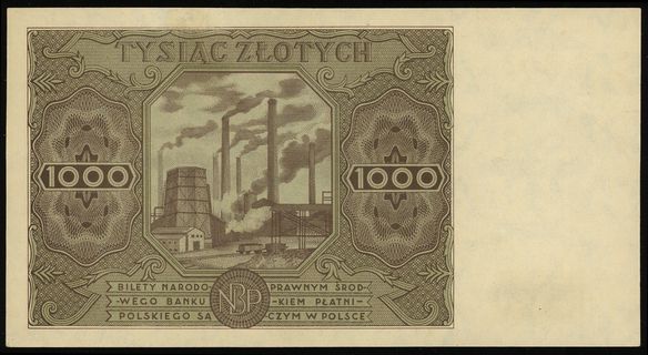 1.000 złotych 15.07.1947, seria F, numeracja 731