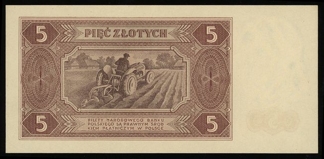 5 złotych 1.07.1948, seria AC, numeracja 2294959