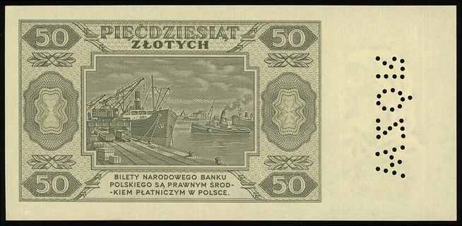 50 złotych 1.07.1948, seria DE, numeracja 550494