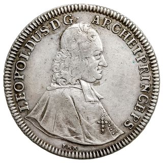 talar 1738, portret autorstwa Matzenkopfa, srebro 28.55 g, Dav. 1242, Probszt 2133, Zöttl 2575, ślad po zawieszce, bardzo rzadki