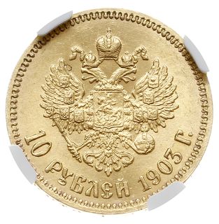 10 rubli 1903 АР, Petersburg, złoto, Bitkin 11, 
