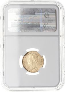 20 lei 1906, wybite z okazji 40. rocznicy panowania, złoto, Fr. 4, moneta w pudełku firmy NGC z oceną MS64, pięknie zachowana