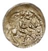 Brakteat łaciński, Książę na koniu w prawo, srebro 0.13 g, Str. 103, bardzo ładnie zachowany, bez ..