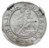 grosz oblężniczy 1577, Gdańsk, na awersie Głowa Chrystusa przerywa wewnętrzną obwódkę, rzadsza odm..