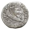 trojak 1595, Wschowa, na rewersie skrócona data u dołu, Iger W.95.3.d (R5), bardzo rzadki typ monety